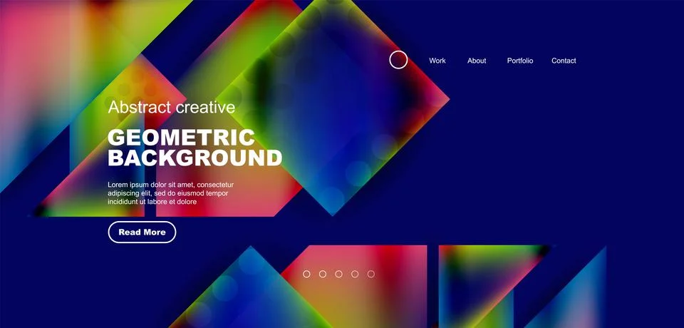 Geometric elements - squares and triangles composition background. Stock Illustration