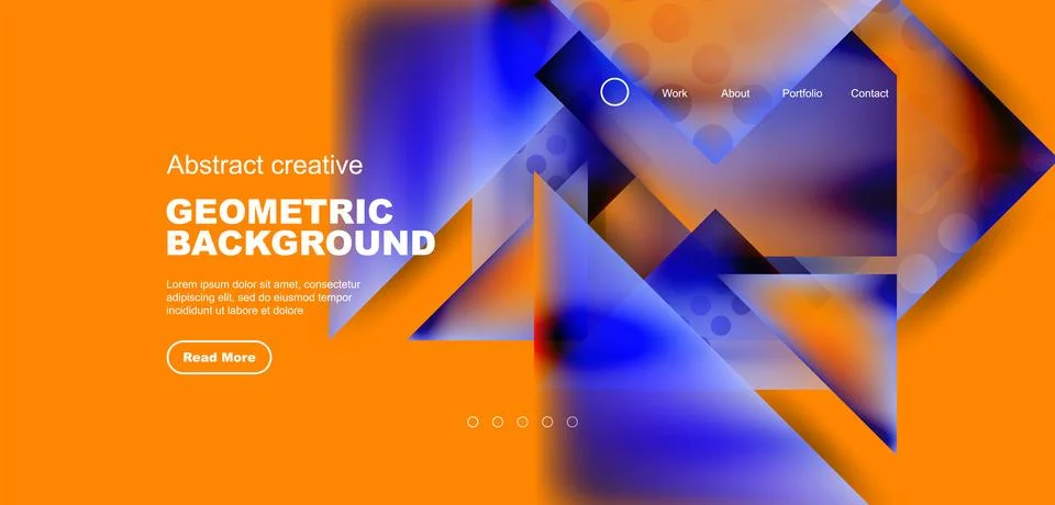 Geometric elements - squares and triangles composition background. Stock Illustration