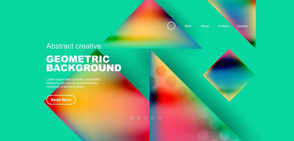 Geometric elements - squares and triangles composition background. 스톡 일러스트