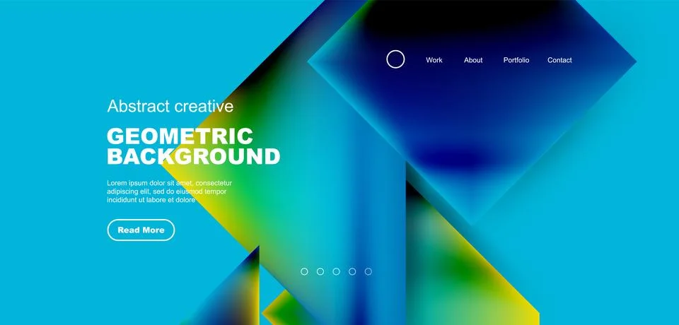 Geometric elements - squares and triangles composition background. Stock Illustration