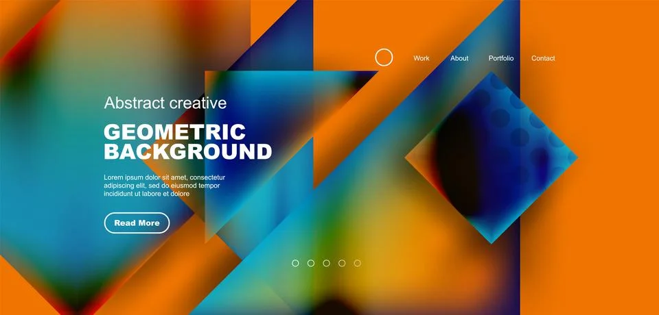 Geometric elements - squares and triangles composition background. Stockillustratie