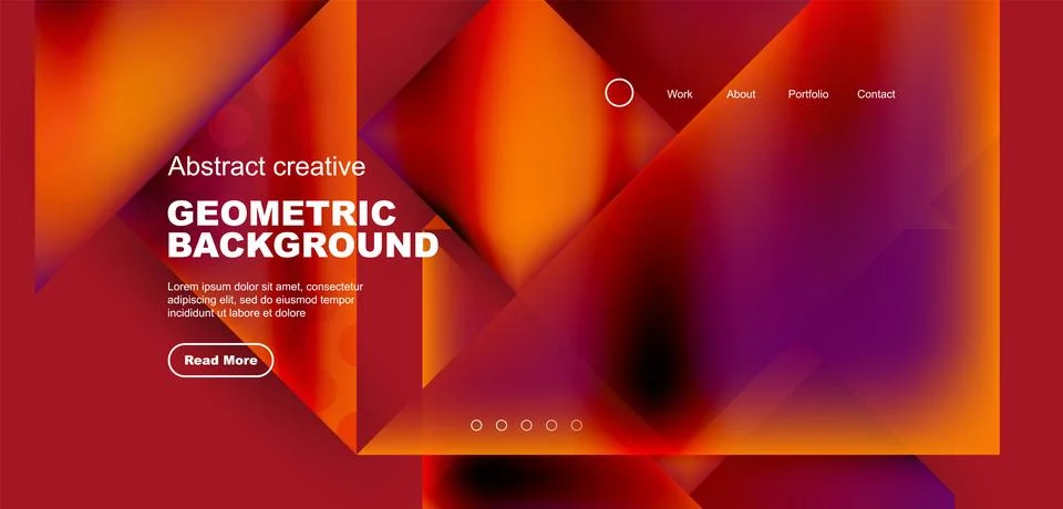 Geometric elements - squares and triangles composition background. Illustrazione stock