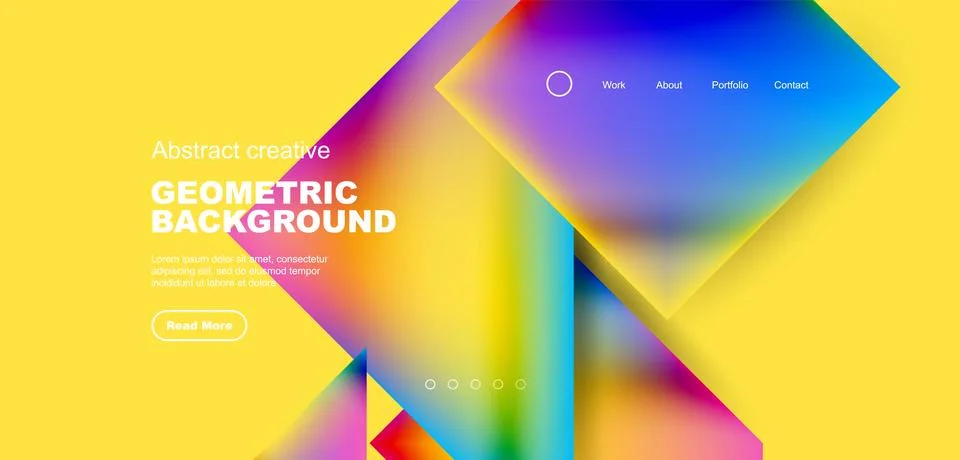 Geometric elements - squares and triangles composition background. Stock Illustration