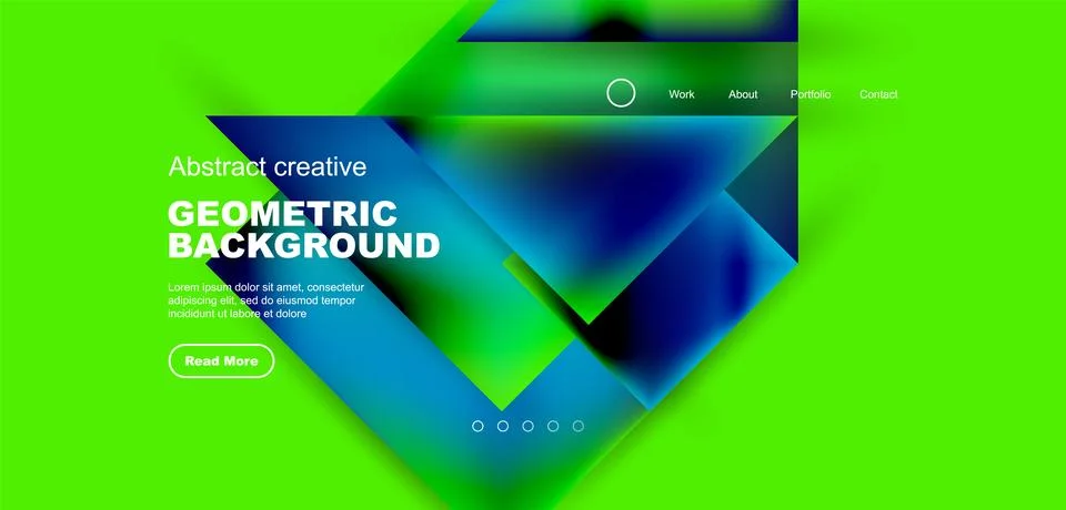 Geometric elements - squares and triangles composition background. Stock Illustration