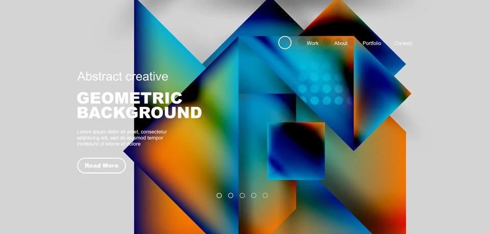 Geometric elements - squares and triangles composition background. Stock Illustration