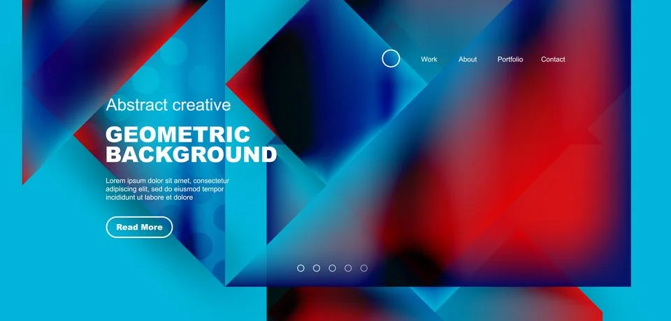 Geometric elements - squares and triangles composition background. Stock Illustration