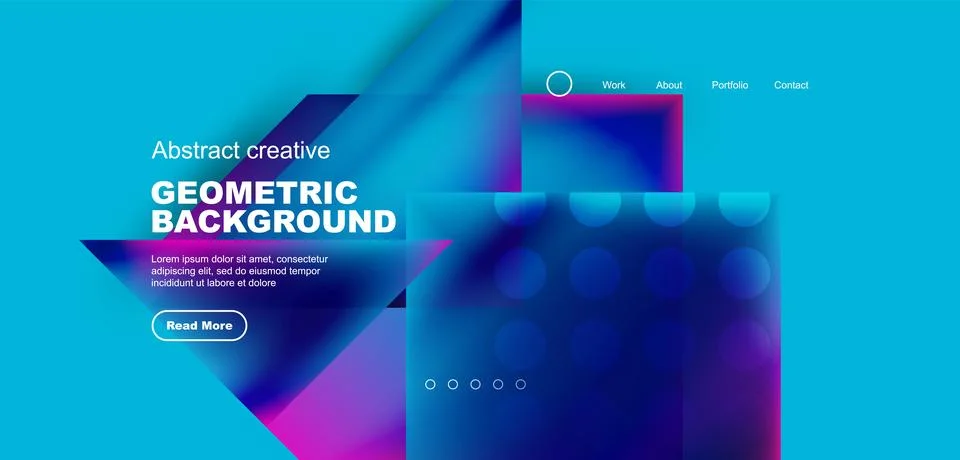 Geometric elements - squares and triangles composition background. Illustrazione stock