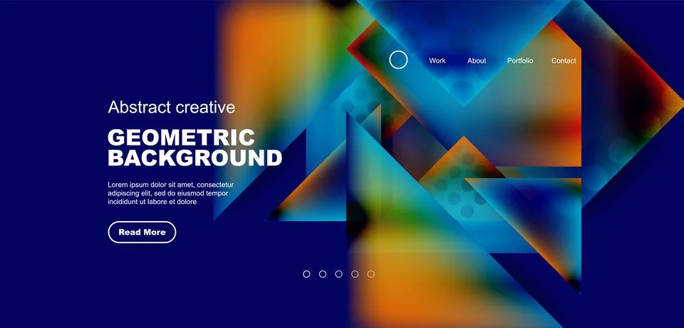 Geometric elements - squares and triangles composition background. Stockillustratie