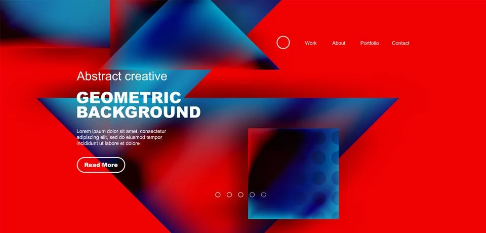 Geometric elements - squares and triangles composition background. Illustrazione stock