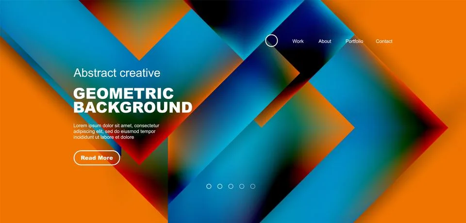 Geometric elements - squares and triangles composition background. Stockillustratie