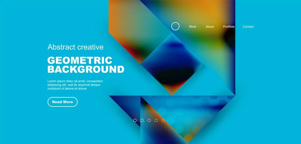 Geometric elements - squares and triangles composition background. Stock Illustration