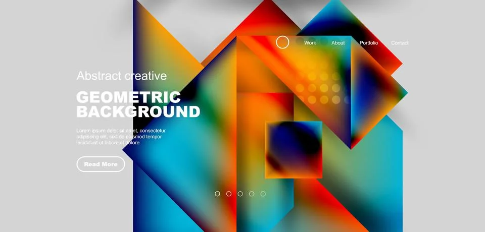 Geometric elements - squares and triangles composition background. Stock Illustration