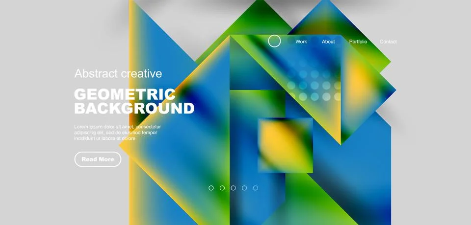 Geometric elements - squares and triangles composition background. Stockillustratie