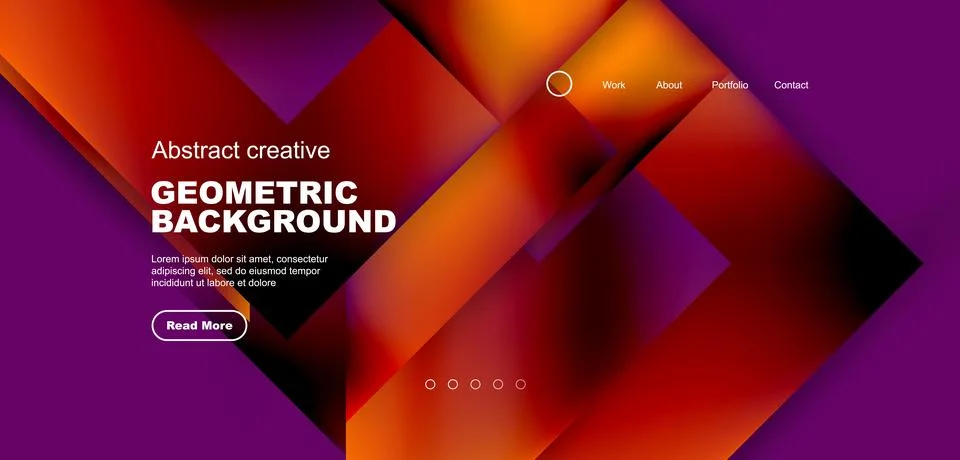 Geometric elements - squares and triangles composition background. Illustrazione stock