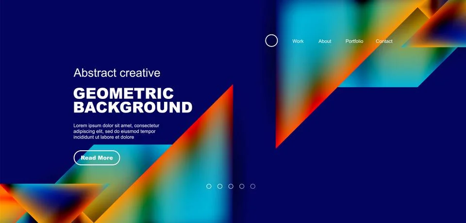 Geometric elements - squares and triangles composition background. Stock Illustration