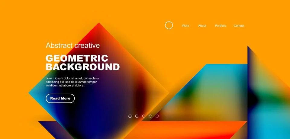 Geometric elements - squares and triangles composition background. Stock Illustration