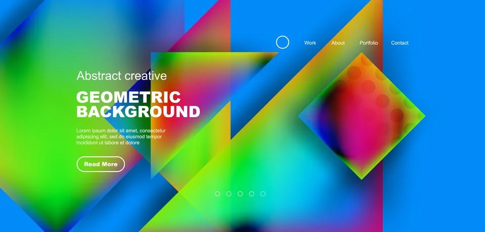 Geometric elements - squares and triangles composition background. Illustrazione stock