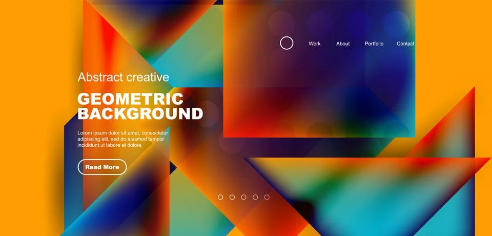 Geometric elements - squares and triangles composition background. Stockillustratie