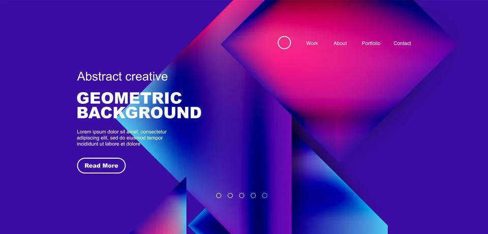 Geometric elements - squares and triangles composition background. Stock Illustration