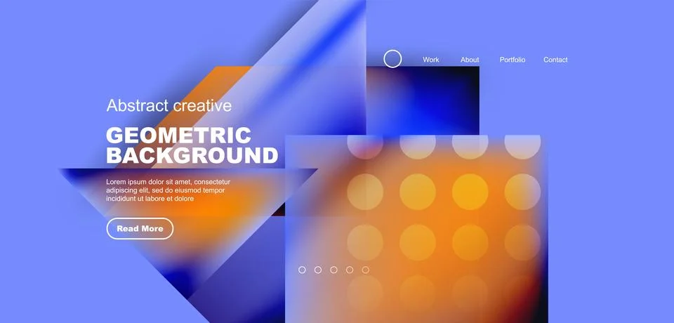 Geometric elements - squares and triangles composition background. Stock Illustration