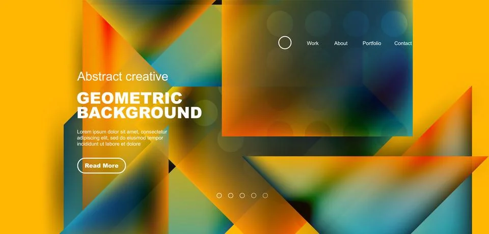 Geometric elements - squares and triangles composition background. Stock Illustration