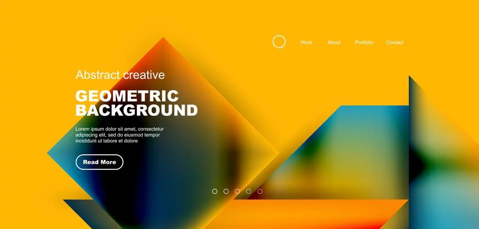 Geometric elements - squares and triangles composition background. Stockillustratie