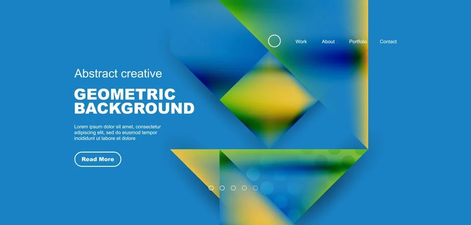 Geometric elements - squares and triangles composition background. Illustrazione stock