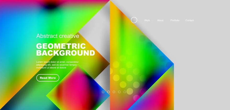 Geometric elements - squares and triangles composition background. Stock Illustration