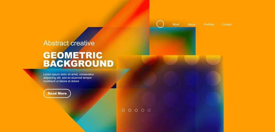 Geometric elements - squares and triangles composition background. Stock Illustration