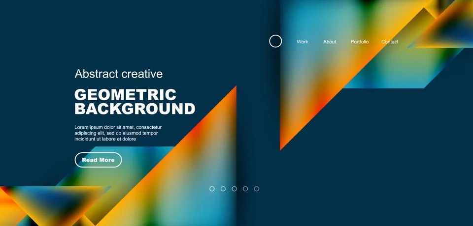 Geometric elements - squares and triangles composition background. 스톡 일러스트