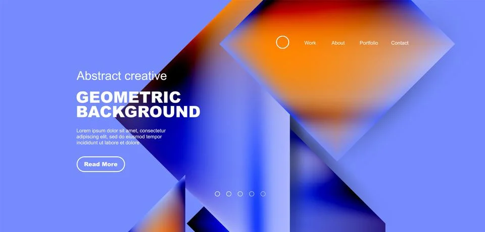 Geometric elements - squares and triangles composition background. Stockillustratie