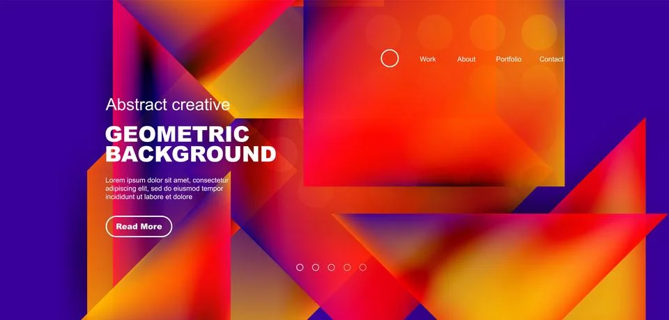 Geometric elements - squares and triangles composition background. Illustrazione stock