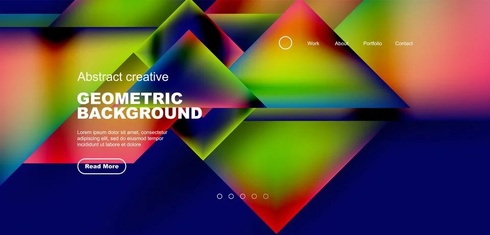 Geometric elements - squares and triangles composition background. Stock Illustration