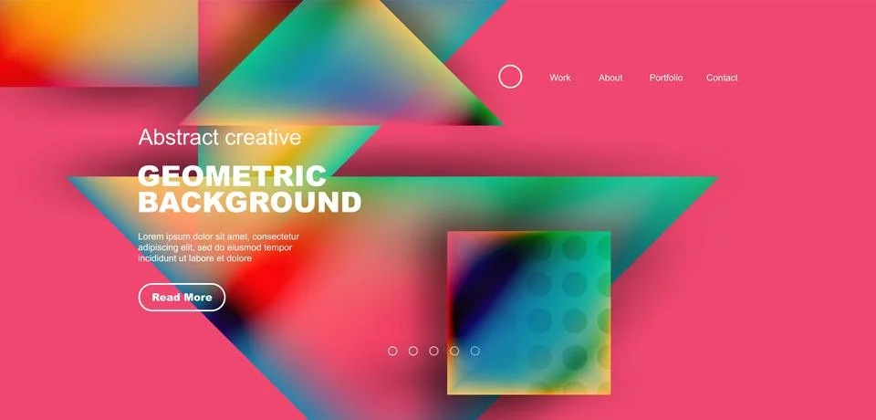 Geometric elements - squares and triangles composition background. Stockillustratie