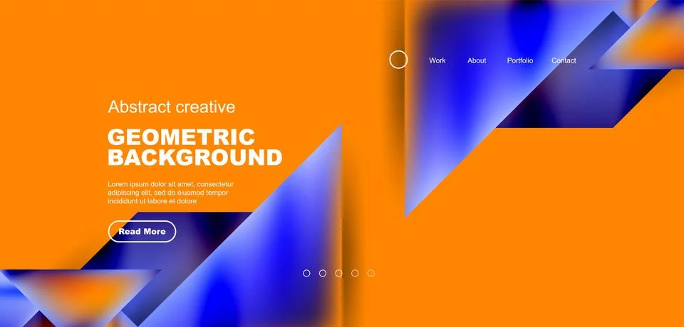 Geometric elements - squares and triangles composition background. Illustrazione stock