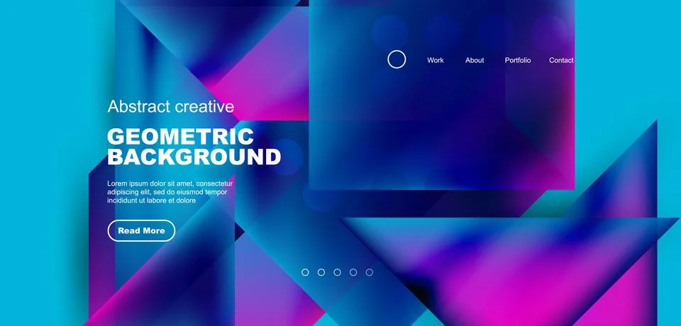 Geometric elements - squares and triangles composition background. Stock Illustration