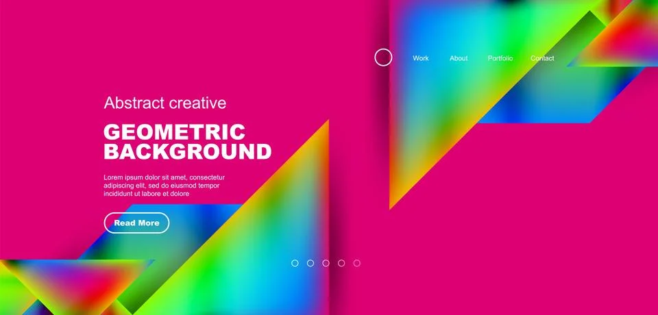 Geometric elements - squares and triangles composition background. Stockillustratie