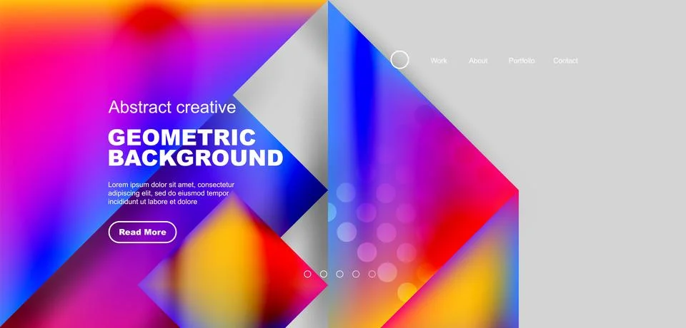 Geometric elements - squares and triangles composition background. Stock Illustration