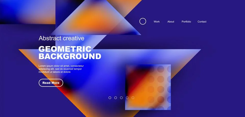 Geometric elements - squares and triangles composition background. Stock Illustration