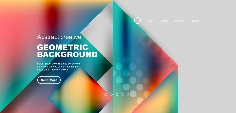 Geometric elements - squares and triangles composition background. Stock Illustration