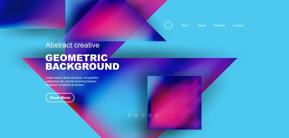 Geometric elements - squares and triangles composition background. Stockillustratie