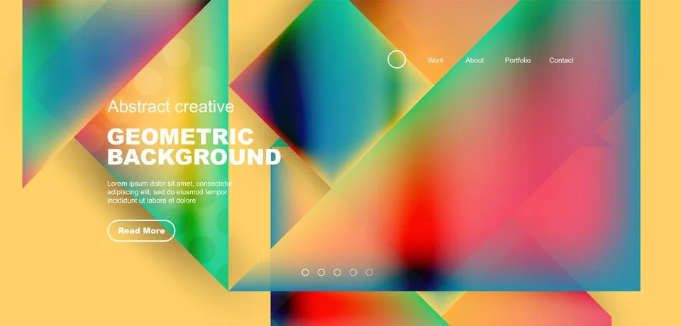 Geometric elements - squares and triangles composition background. Stock Illustration