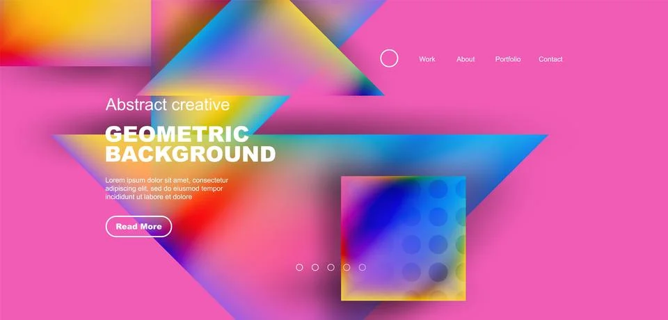 Geometric elements - squares and triangles composition background. Stock Illustration