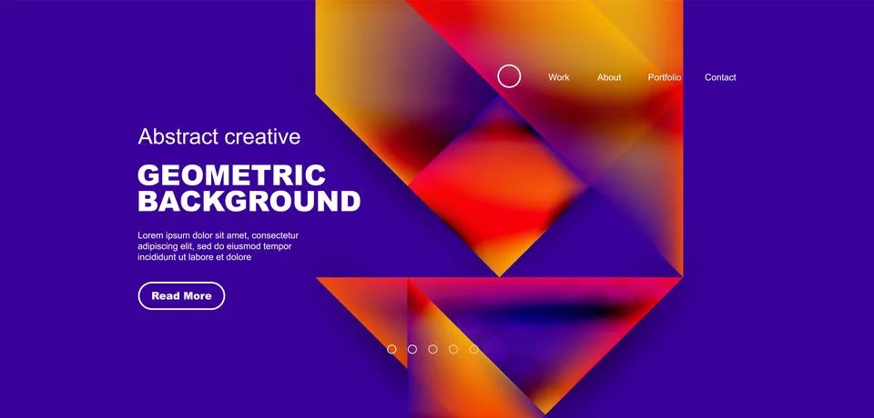 Geometric elements - squares and triangles composition background. Stock Illustration