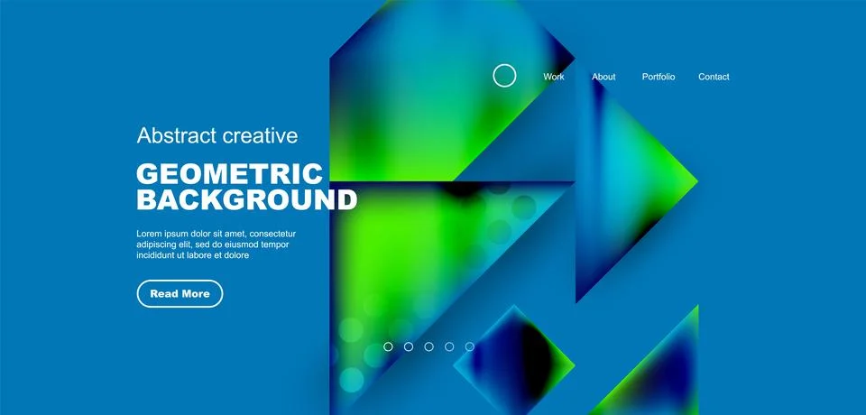 Geometric elements - squares and triangles composition background. Illustrazione stock