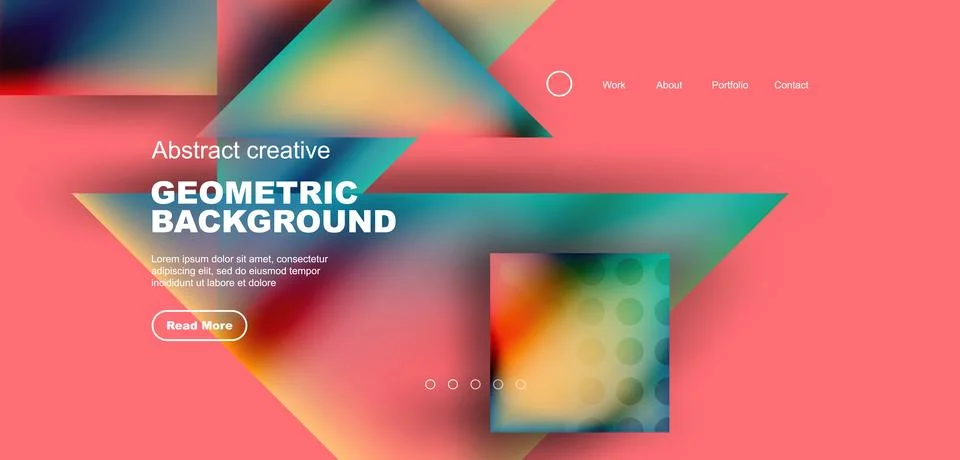 Geometric elements - squares and triangles composition background. Stock Illustration