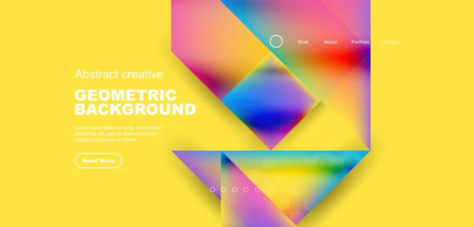 Geometric elements - squares and triangles composition background. Illustrazione stock