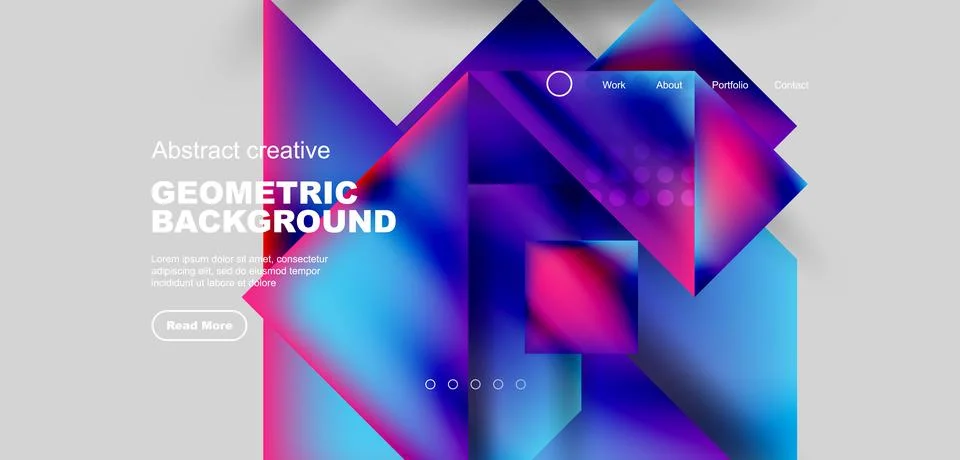 Geometric elements - squares and triangles composition background. Stockillustratie