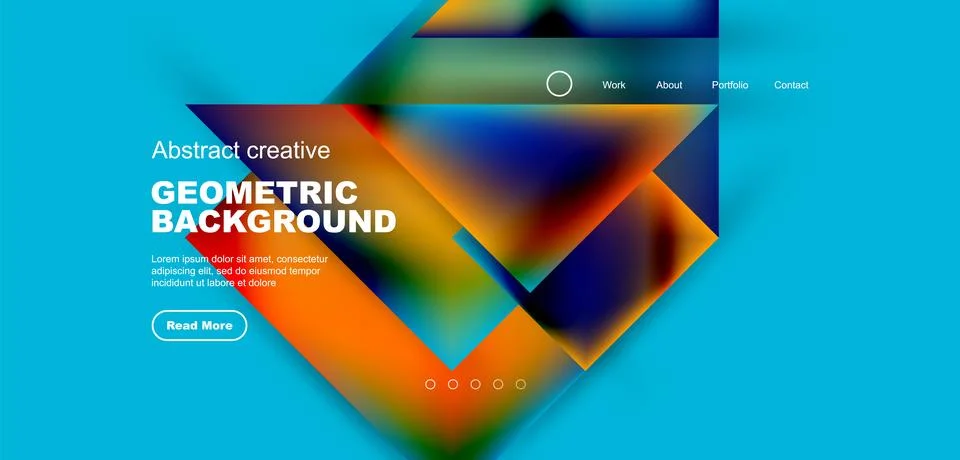 Geometric elements - squares and triangles composition background. Stock Illustration