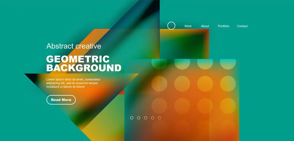 Geometric elements - squares and triangles composition background. Illustrazione stock